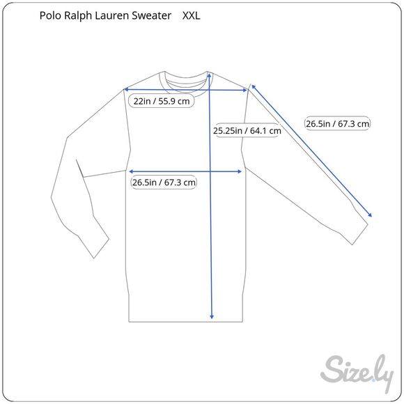 Polo Ralph Lauren Mens‎ V Neck Blue Cotton Stripe Sweater XXL - Picture 5 of 5